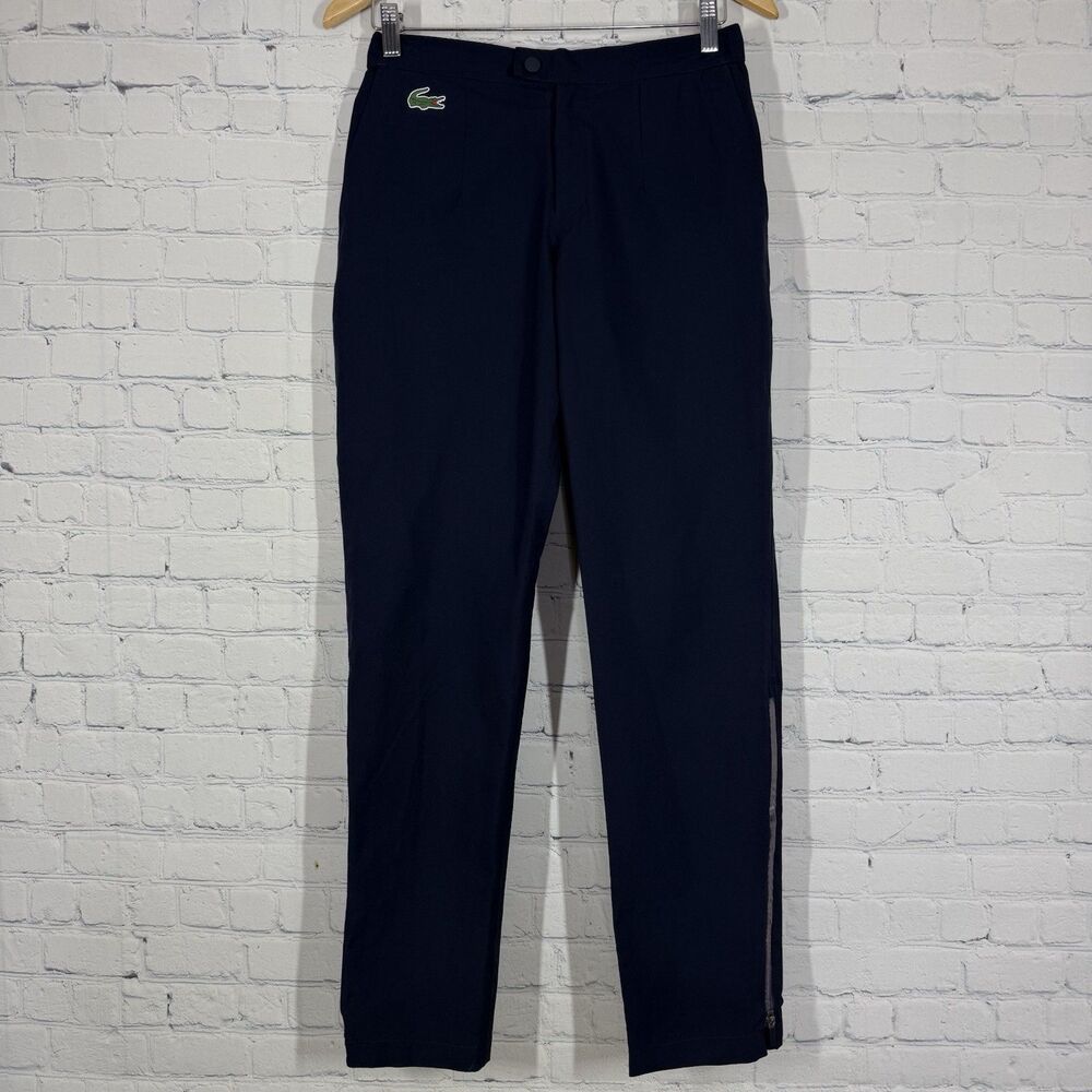 Lacoste Sport Pants Performance Men Size 34 Blue Water Repellent Stretch Golf